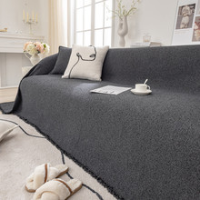 厂货日式沙发布盖布全盖防滑简约四季通用老粗布沙发巾灰色沙发垫