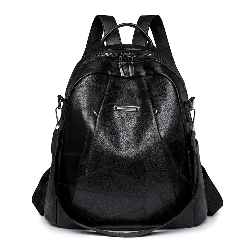 2024 nueva mochila de cuero suave casual para mujer moda retro multifuncional anti-salpicaduras mochila de viaje al por mayor