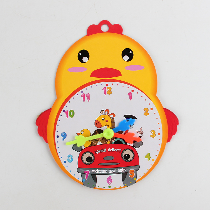 Reloj de aprendizaje con diseño cartoon para niños - Para educación temprana e interacción padres-hijos - Preescolar - Venta transfronteriza