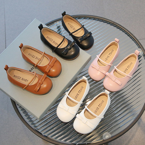 Candy-colored sweet girls' leather shoes, children's soft-soled shallow shoes, cute children's princess shoes, spring and autumn children's shoes, trendy