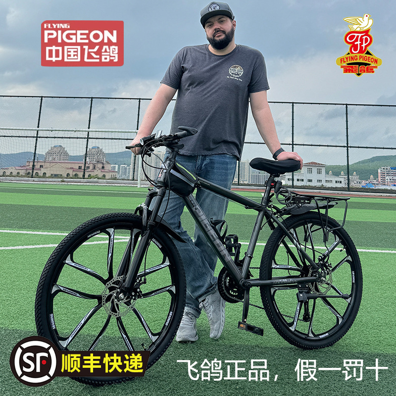 Cross-border wholesale flying pigeon brand mountain bike high carbon steel road variable speed bicycle men's and women's bicycle in stock