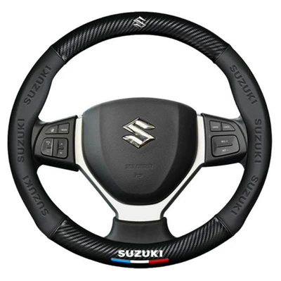 Steering wheel cover: steering wheel cover leather handlebar - suzuki-round