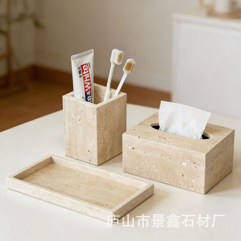 Set of Marble Trays, Tissue Boxes, Decorative Crafts, Bathroom Organizers, Cosmetics, Skin Care Products, Perfume Storage Trays Set of Marble Trays, Tissue Boxes, Decorative Crafts, Bathroom Organizers, Cosmetics, Skin Care Products, Perfume Storage Trays