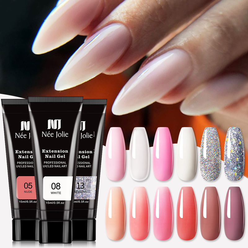 Nee Jolie Manicure Extension Glue 15ml Paperless Crystal Extension Nail Gel Uv Phototherapy Glue Nail Polish Glue