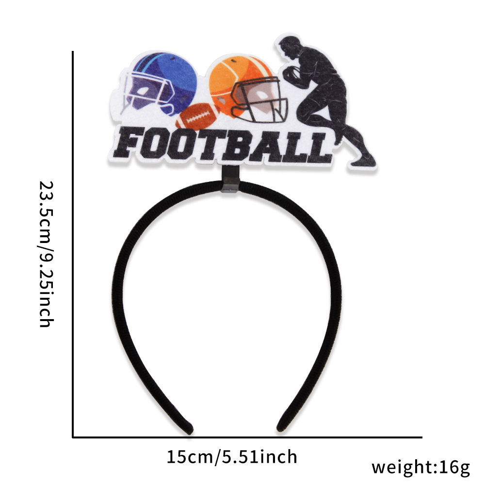 Amazon nuevo Super Bowl rugby diadema footballl americano decoración del partido diadema animar image 4