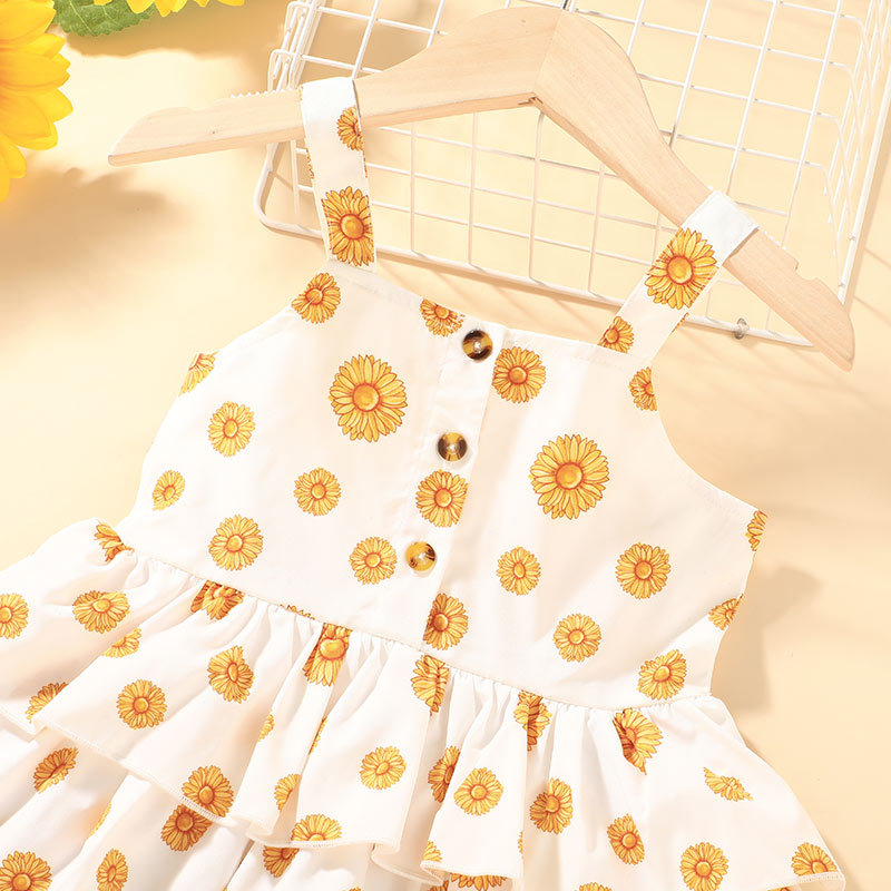 2021 Summer New Cute Print Children Suspender Dress display picture 5