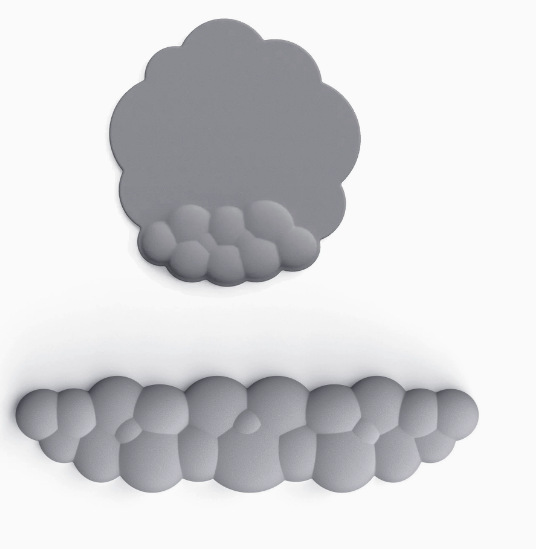 키보드 트레이 + 손목 패드 그레이