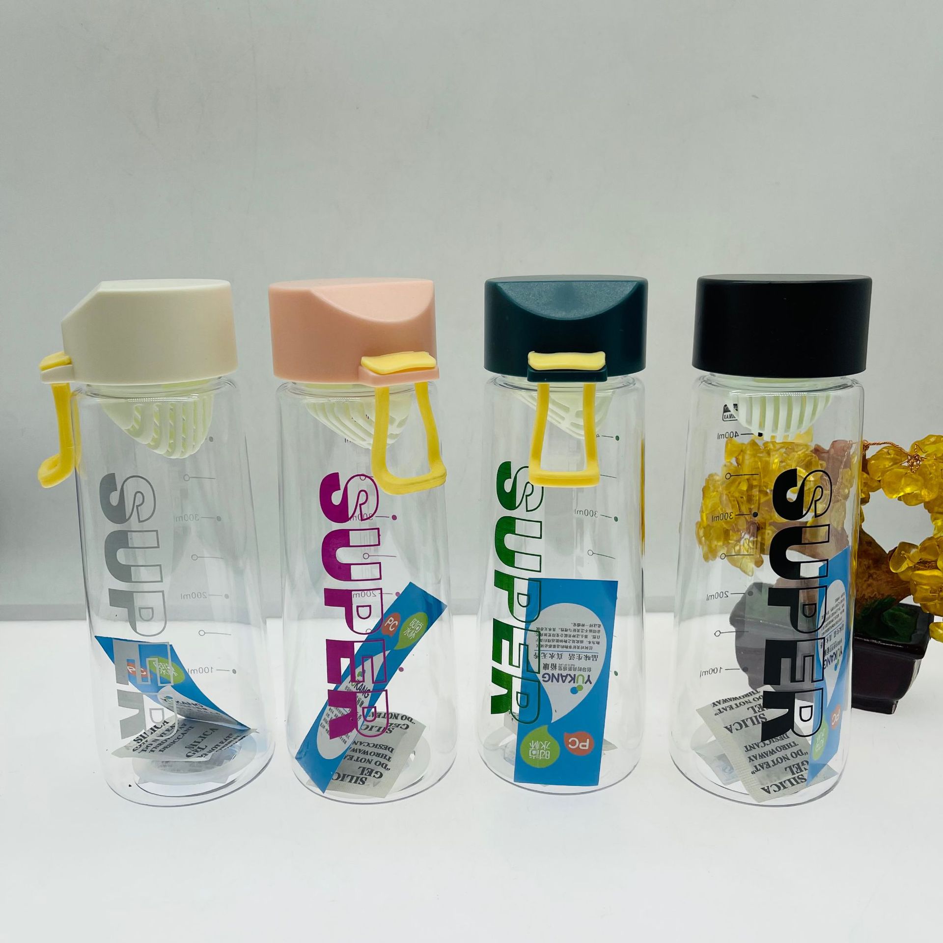 23 nuevo plástico portátil taza de agua estudiante al aire libre fitness taza mujer verano deportes taza de agua taza