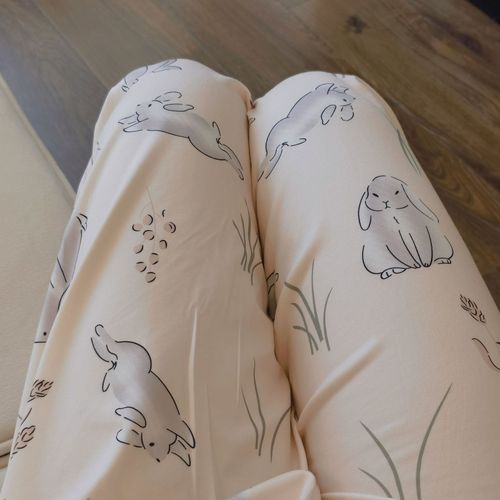 Walking pants! Sweet Bunny spring and autumn pajamas, women's loose, wearable trousers, home casual pants