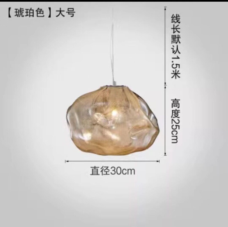 后现代云朵吊灯餐厅酒店复式楼梯灯创意个性吧台装饰云朵玻璃吊灯|undefined