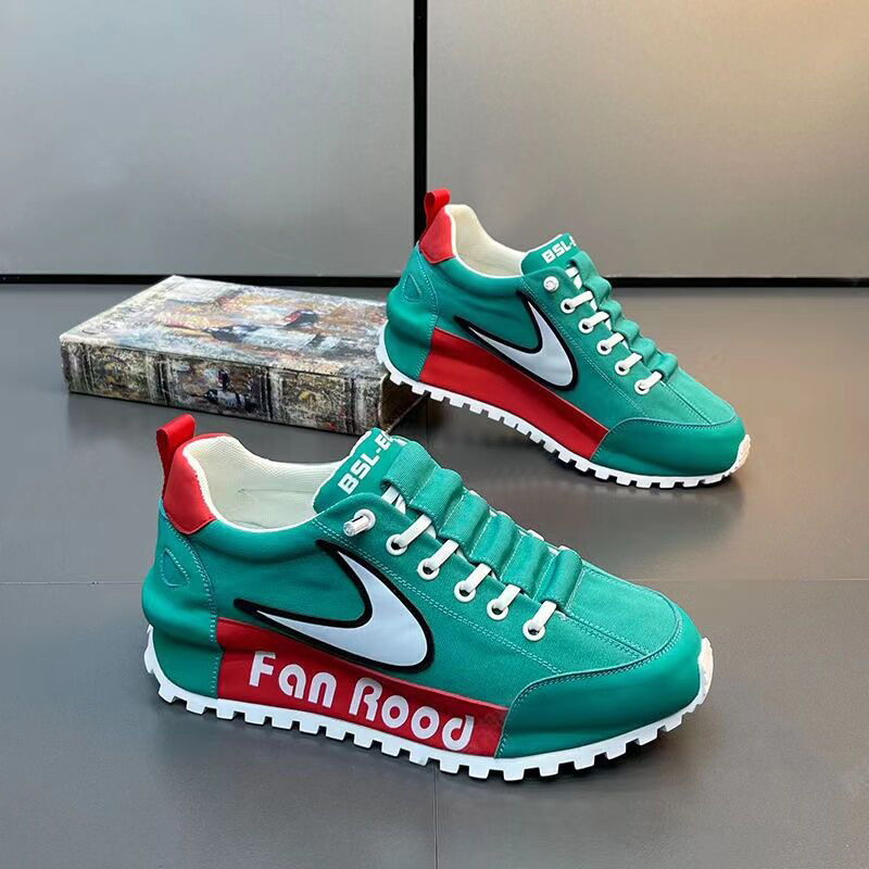 Ανδρικό νέο καλοκαιρινό ύφασμα 2024 ευέλικτο, αυξανόμενο ύψος, ανθεκτικό στη φθορά, αντιολισθητικό, μοντέρνο ανδρικό μπλοκ χρώματος_voghion.com