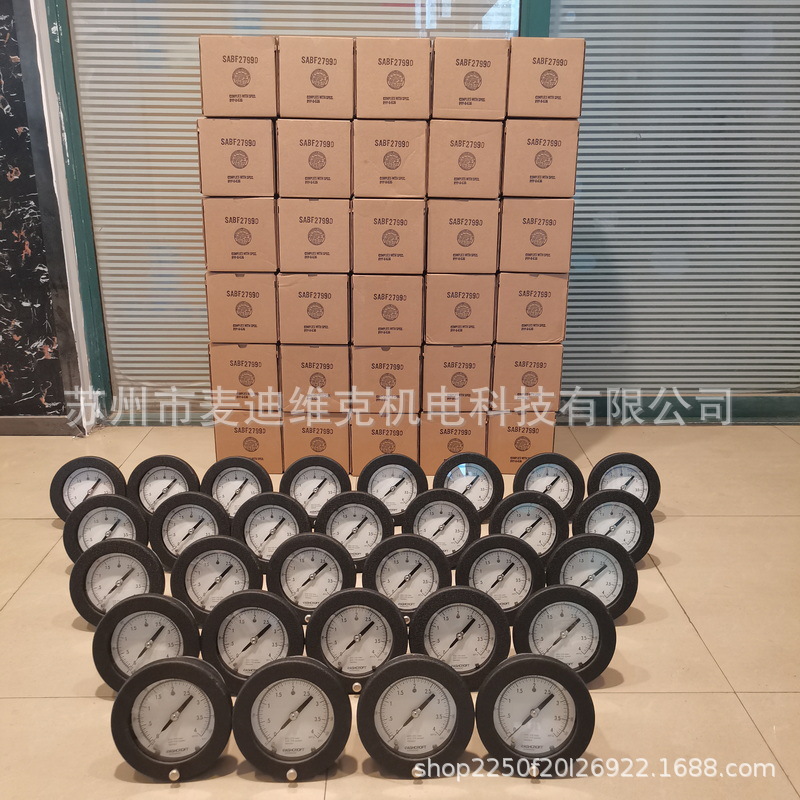 美国ASHCROFT雅思科品牌原装45-1377型号真空压力表 FM和CE认证仪