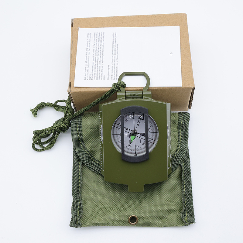 Brújula de Aleación de Zinc Estilo Americano K4580 del Fabricante Original, Brújula Multifuncional de Búsqueda de Norte, Brújula Luminosa para Campamento y Actividades al Aire Libre