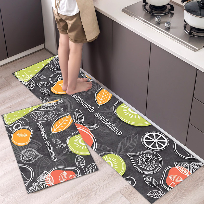 一件代发3D印花厨房地毯地垫简约现代卫生间门口家用长条脚垫批发