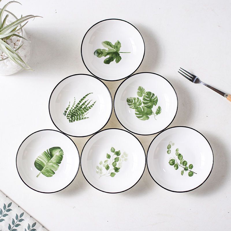 5inch Small Plates, 5inch Beautiful Plates, Household Tableware, Small Plates, Ceramic Multi-Purpose Dish Plates, Gifts