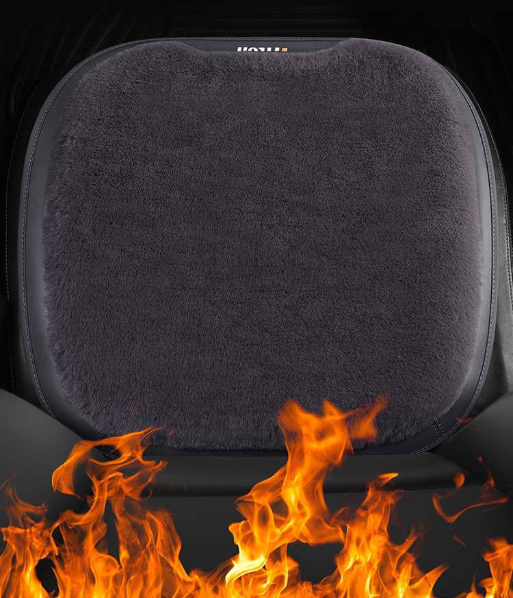 New 3D Large Rabbit Fur Autumn and Winter Warm Plush Car Interior Accessories Car Seat Cushion Single Piece Three-Piece Set Seat Cover Seat Cushion