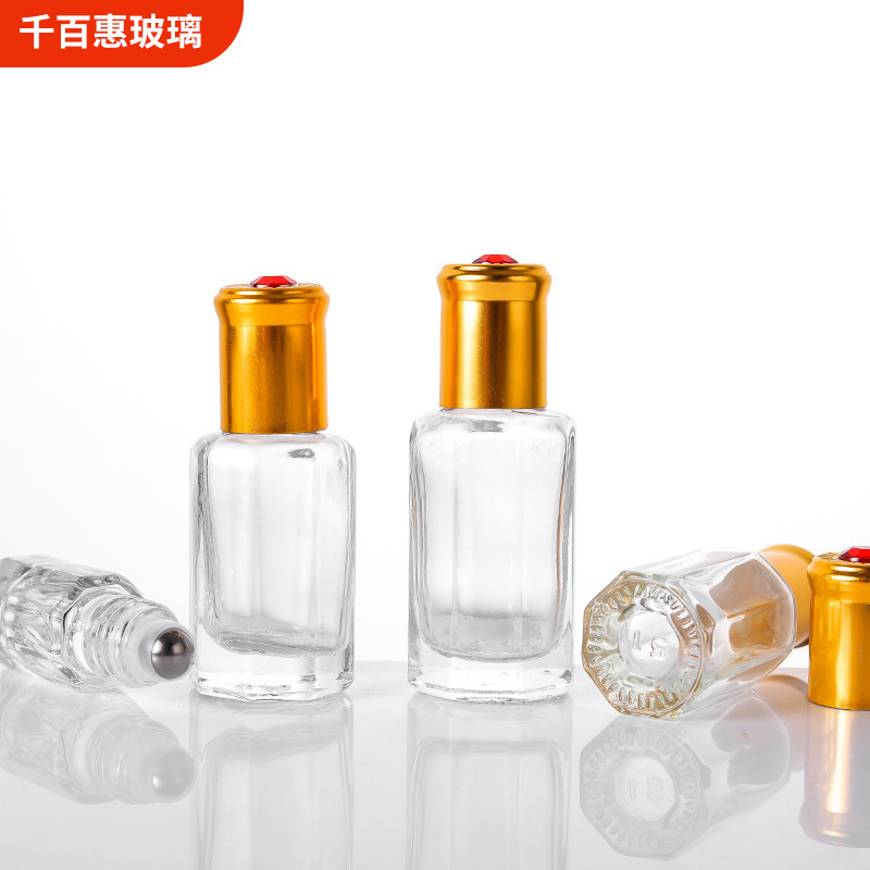 批发精油瓶透明3ml八角滚珠瓶空瓶按摩走珠瓶玻璃化妆品分装瓶|undefined