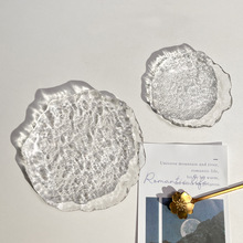 不规则冰川玻璃水果碟蛋糕甜品盘料碟零食小吃小碟子点心碟