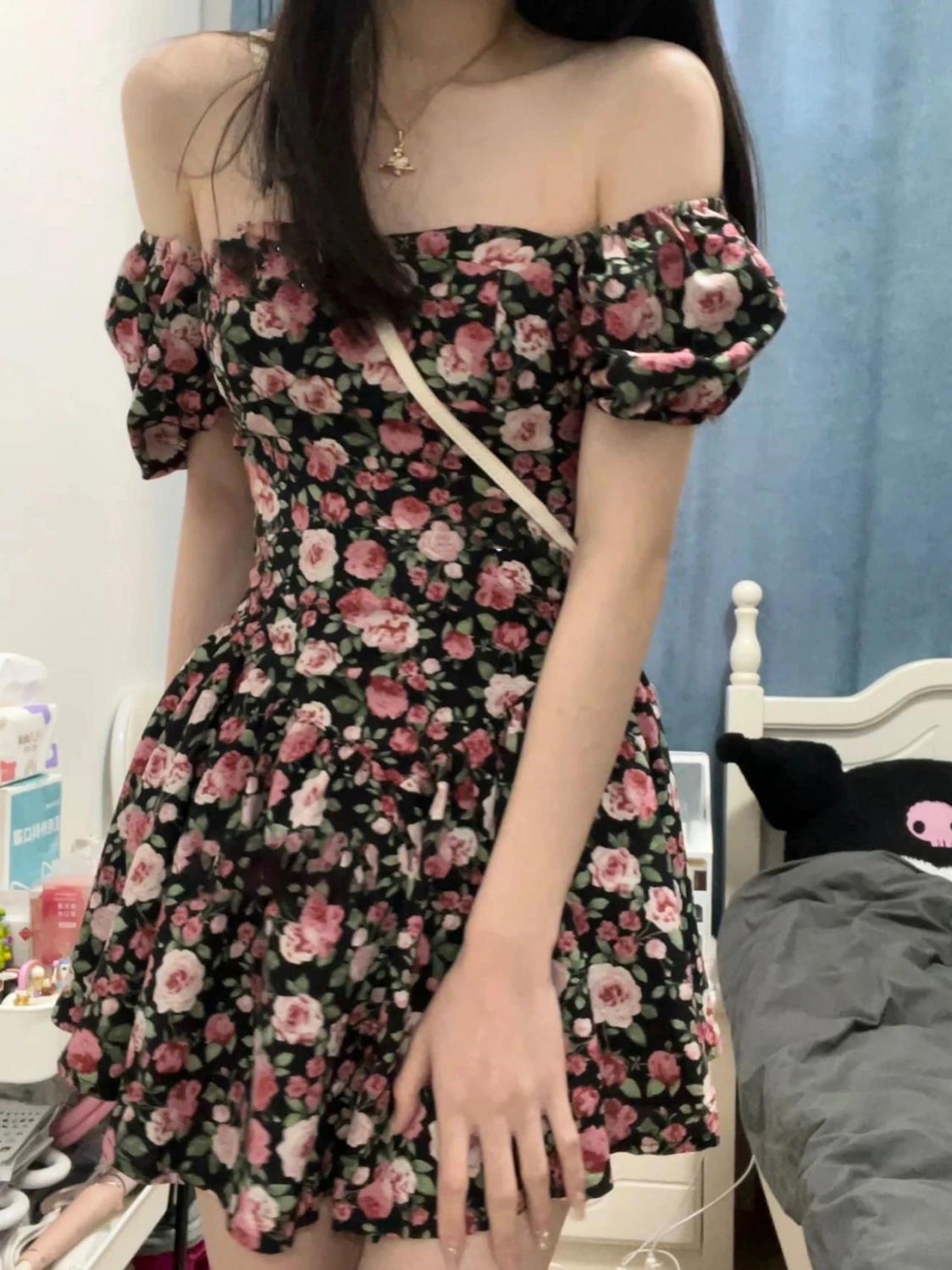 Floral Chiffon Dress Image 3