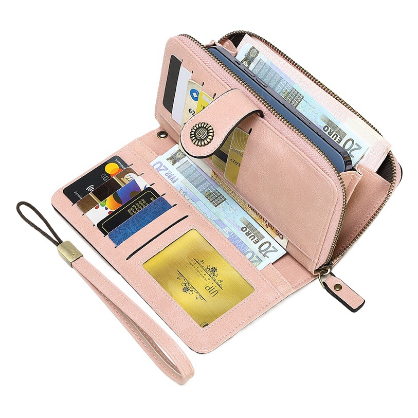 Cross-border Hot Selling 2023 New Women's Wallet Zipper Long Wallet Wallet Wallet European and American Fashion Large Capacity Clutch Bag