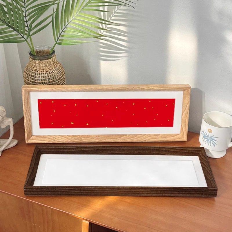 Blank Photo Frame, Handwritten DIY Work, Horizontal Version, Beveled Calligraphy and Painting Ornaments, Desktop Decoration, Creative Calligraphy Table