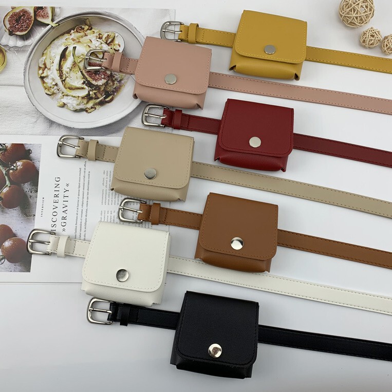 Korean style new all-match fashion waist bag solid color simple small leather bag belt casual mini belt ins trendy women's