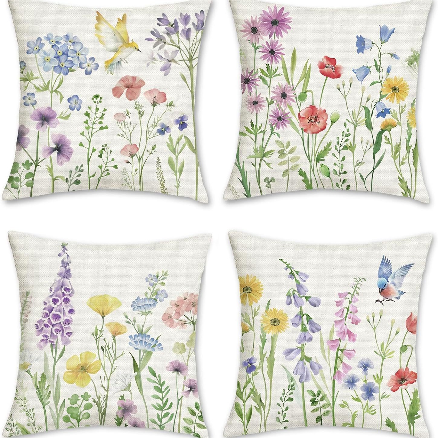 2023 transfronterizos flores de verano almohada de abrazo Amazon lino letras impresión cojín de dormitorio