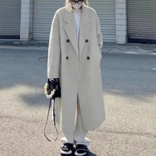高级感毛呢外套女2025秋冬新款韩系爆款小个子赫本风加厚呢子大衣