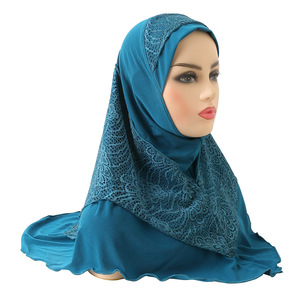 Malay ms crystal ma lace stitching yarn hat scarf  Hijab