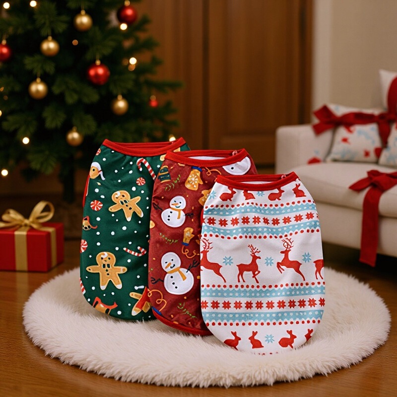 Christmas Dog Clothes Pet Clothing Cat Small Dog Bichon Teddy Corgi