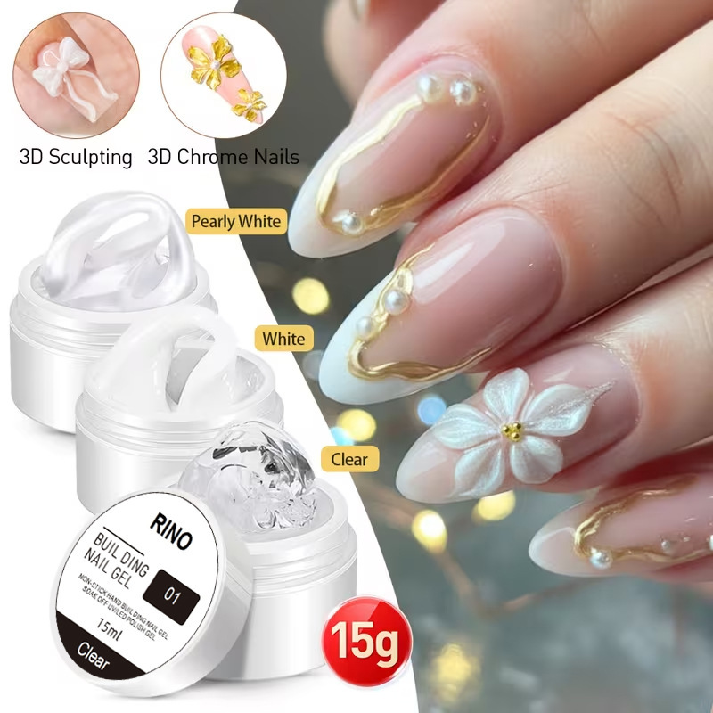 New Solid Non-Stick Extension Gel for Nail Salons, Specialized Nail Tips, Phototherapy Extension Nail Polish Gel, Cross-Border Wholesale 15ml