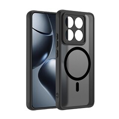 适用小米15磁吸手机壳14T13tpu+pc二合一磨砂亲肤感壳MagSafe强磁