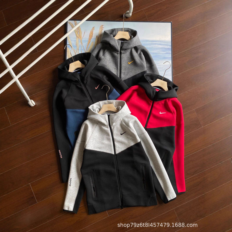 26Ss Spring and Autumn Cross-Border Nk Collaboration Nocta Hooded Sports Jacket with Hook Zipper, Unisex Couple Style