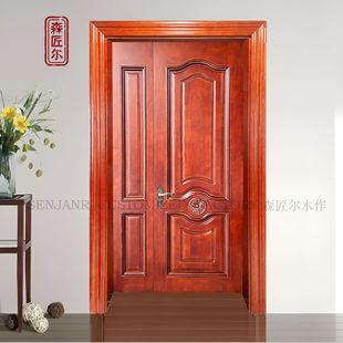 Foshan pure solid wood door buckle original wood door oak door factory direct sound insulation swing door mother door paint door