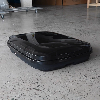 Roof box: small SUV roof luggage box - no-need-to-drill-holes-280-liters-black-and-white-1208023-without-crossbar