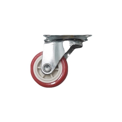 Red Silent Casters Directional Omni-directional Furniture Lightweight Polyurethane Soft Rubber Wheels Drawer Bottom Plate Small Slider