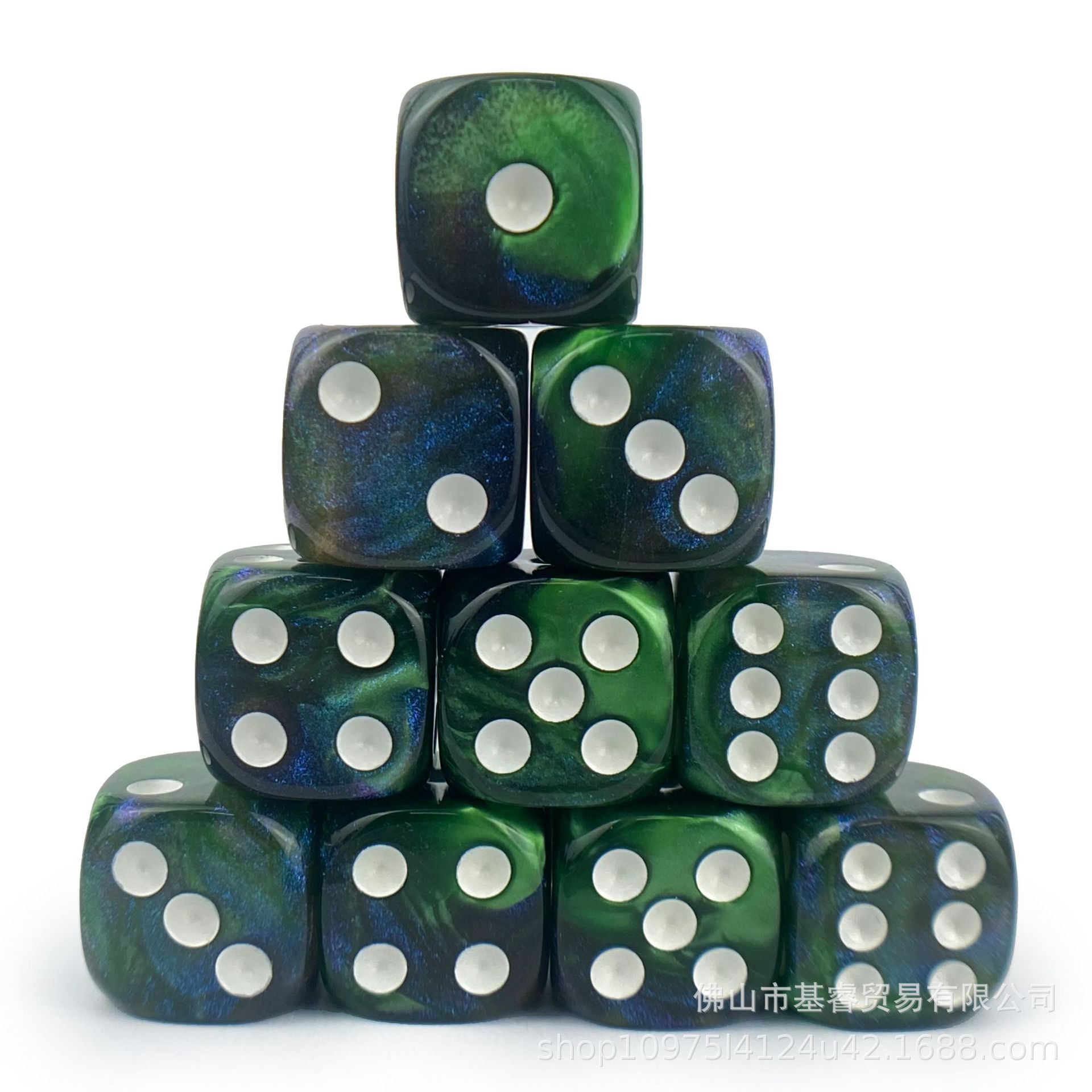 Barra de dados acrílicos de dos colores de camaleón colorido transfronterizo de alta gama KTV entretenimiento dados de dados 16mm esquinas redondeadas