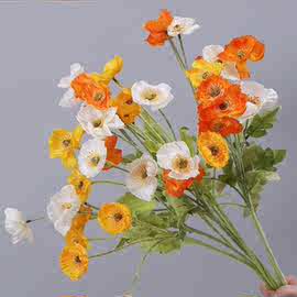 冰岛虞美人ins风花假花摆设客厅餐桌办公室花插花艺摆件装饰