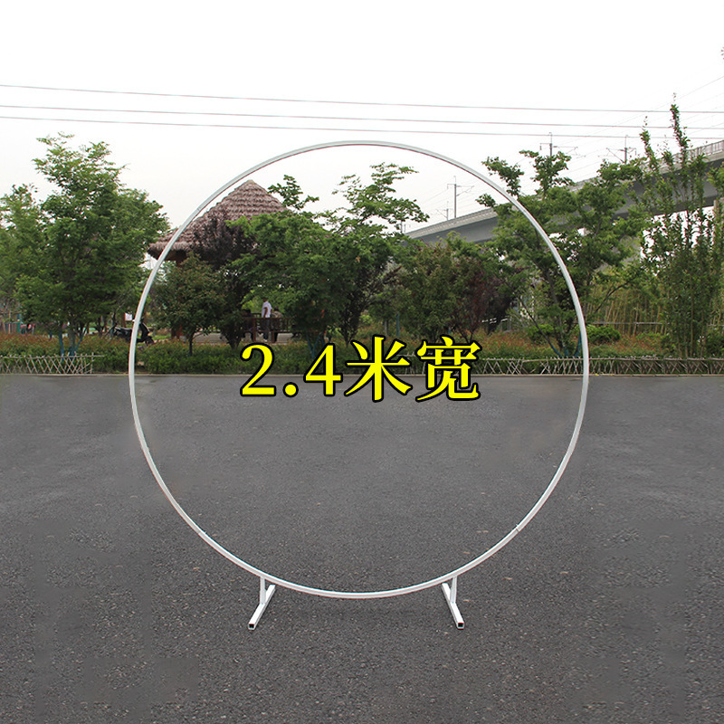 Accesorios de boda hierro forjado de un solo poste anillo estante de boda al aire libre balloon fiesta arco redondo guía de diseño de escena