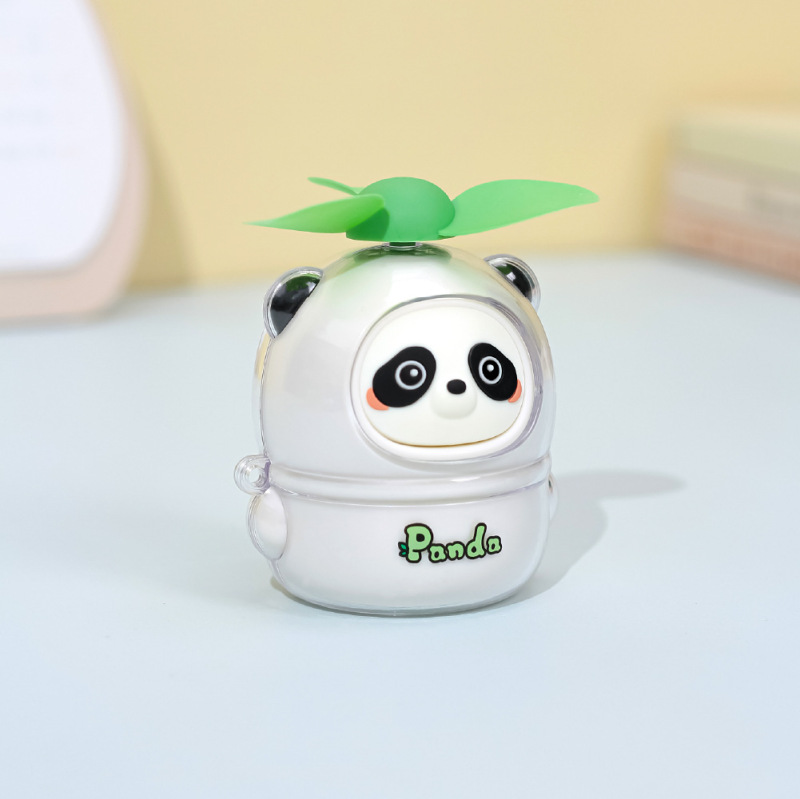 さまざまな中国風パンダハンドヘルド小型ファン USB 充電式首吊りファンミニかわいいポータブルサイレント電動ファン|undefined