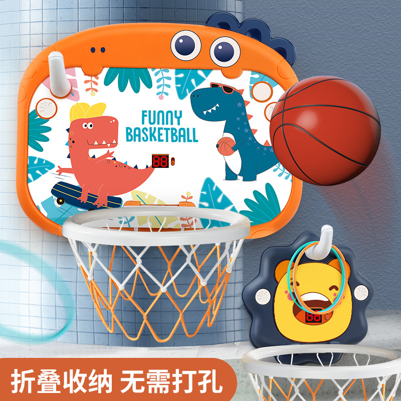 Cross-border Children's Hanging Basketball Rack Punch-free Basketball Board Kindergarten Indoor Sports Shooting Frame Boys Toys
