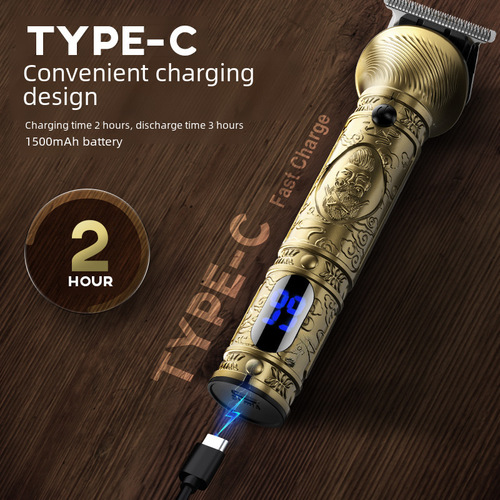 Multifunction Electric Razor Hair Cutter Six-in-One Retro Carving Oil Hair Trimmer Set Salon Home Cross-border