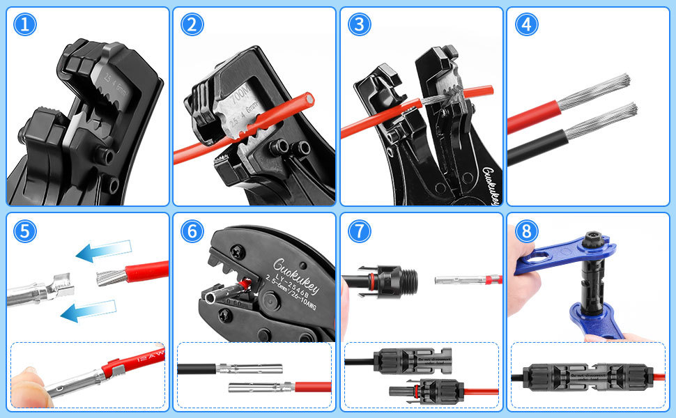 Männlich/Weiblich Solar Stecker