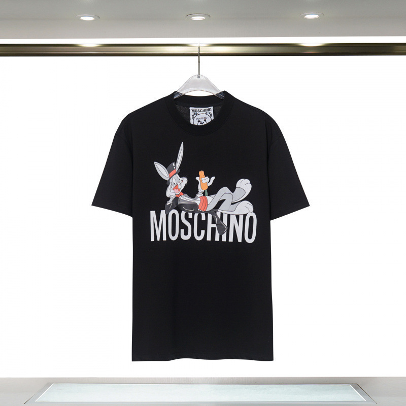 2025 春夏新作メンズカジュアルラウンドネック半袖 T シャツ中空刺繍クマ文字ルーズで多用途|undefined