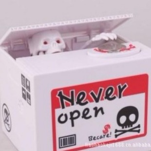 Evil Spirits Bank Can Scream the Skull and Ghost Piggy Bank to Steal Money, Cat Steal Money, Ghost Trick Piggy Bank