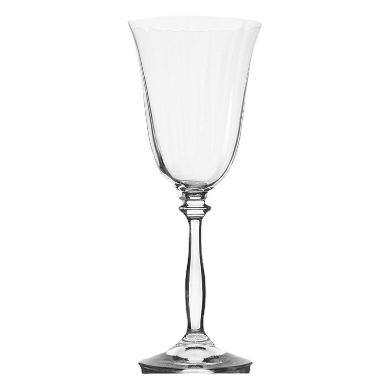 Copas de vino de cristal importadas de la República Checa, copas de cristal de alta gama modernas, copas con rayas verticales, copas de vidrio de lujo para el hogar, hechas a medida.