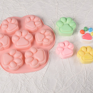 Silicone 7-Piece Cat Claw Silicone Mold Cake Ice Cream Jelly Pudding Soap Plaster Decorative Mold