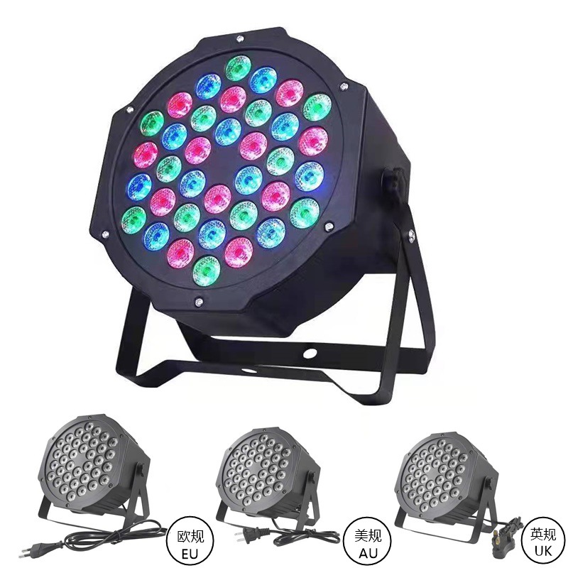 Luz LED de escenario 18W/36W tipo PAR, iluminación para espectáculos y bodas con control remoto
