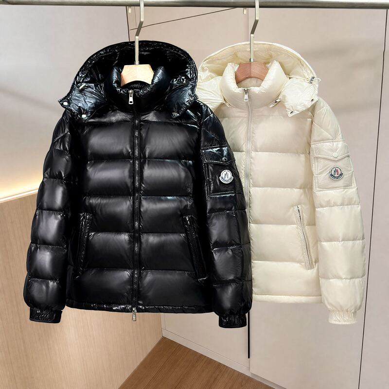 Mengkou Maya thickened winter high-end glossy down jacket, unisex short hooded waterproof outerwear Mengkou Maya thickened winter high-end glossy down jacket, unisex short hooded waterproof outerwear