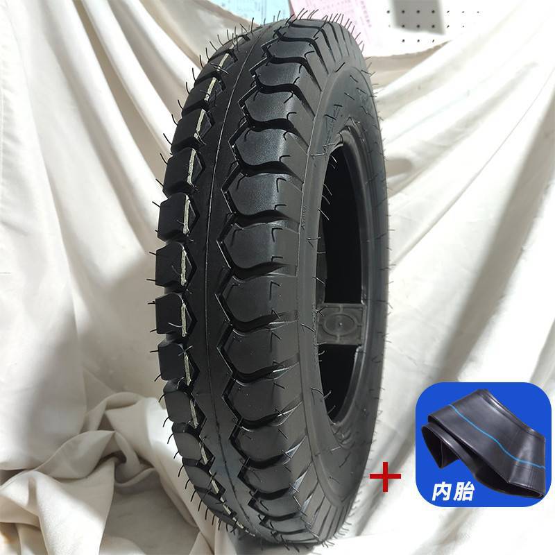 외부 타이어 + 내부 튜브 [단선 및 균열 포함 반품 및 교환] - 4.50-12 라오핑 플라워 8겹 두꺼워짐